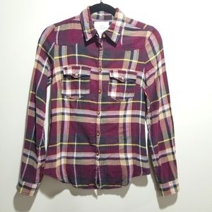 L.O.G.G. by H&M Purple Flannel Top Size 4